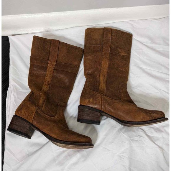 Womens Durango Suede Leather Brown heeled boots 7M - Picture 5 of 7